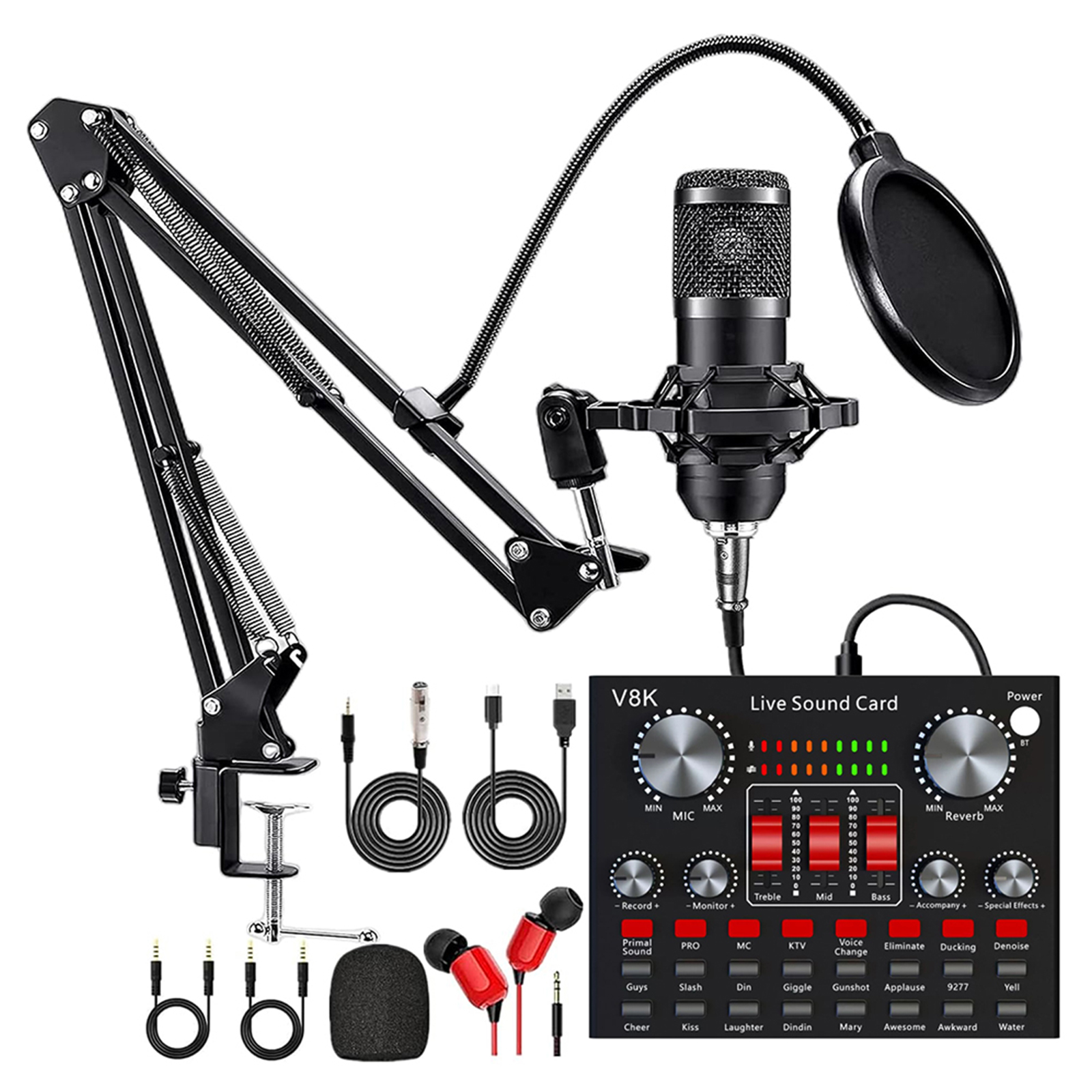 Audio Music Changer - All-in-One Recording Equipment Audio Mixer Voice