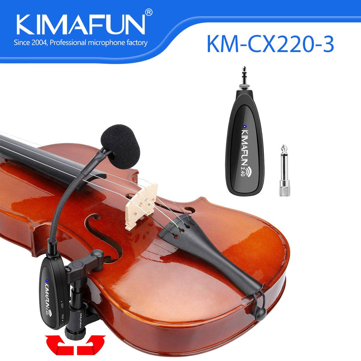 Audio Music Youtube - KIMAFUN 2.4G Musical Instrument Wireless Microphone