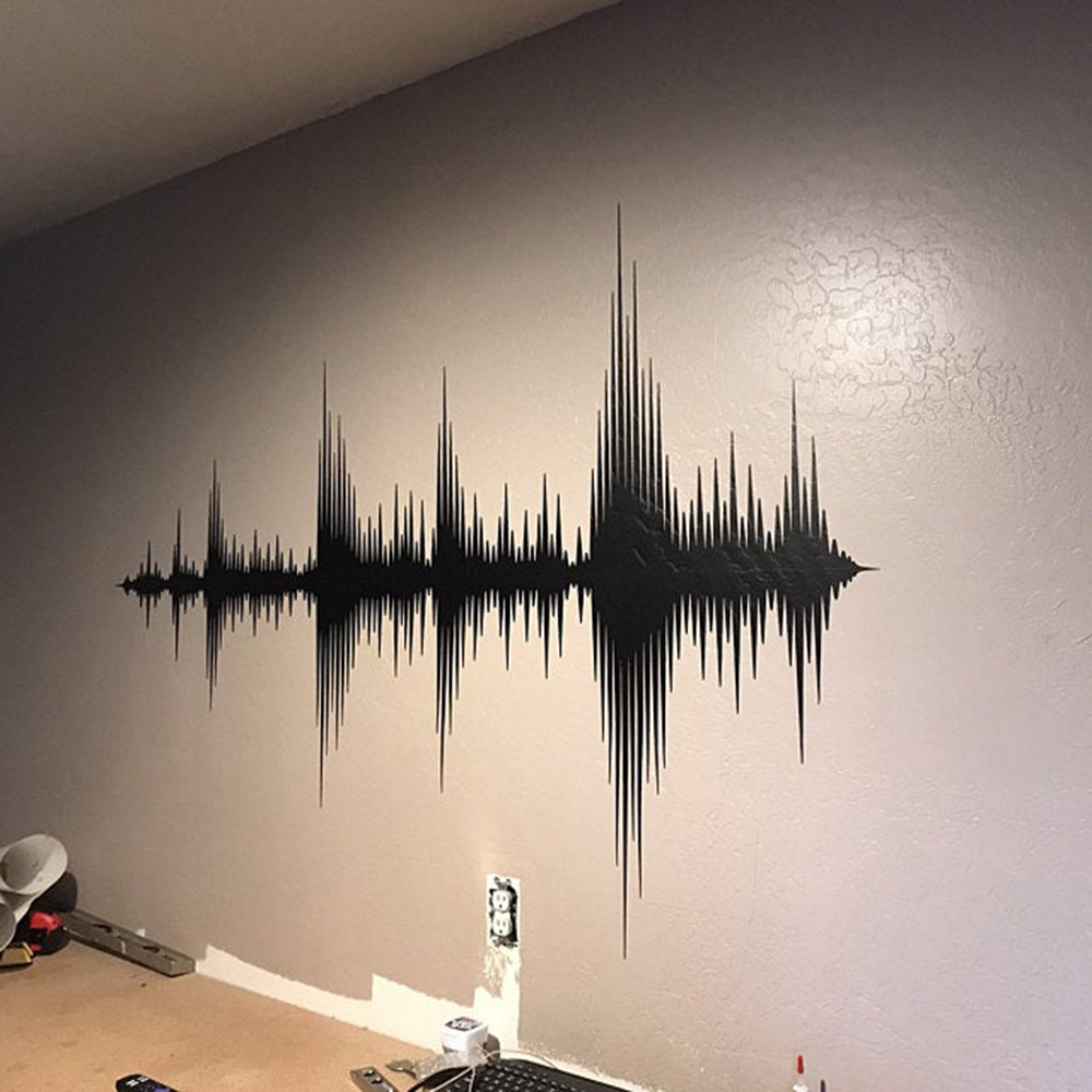 Audio Wave Wall Decal Sound Wa - Audio Music Wave บทวิจารณ์และราคา