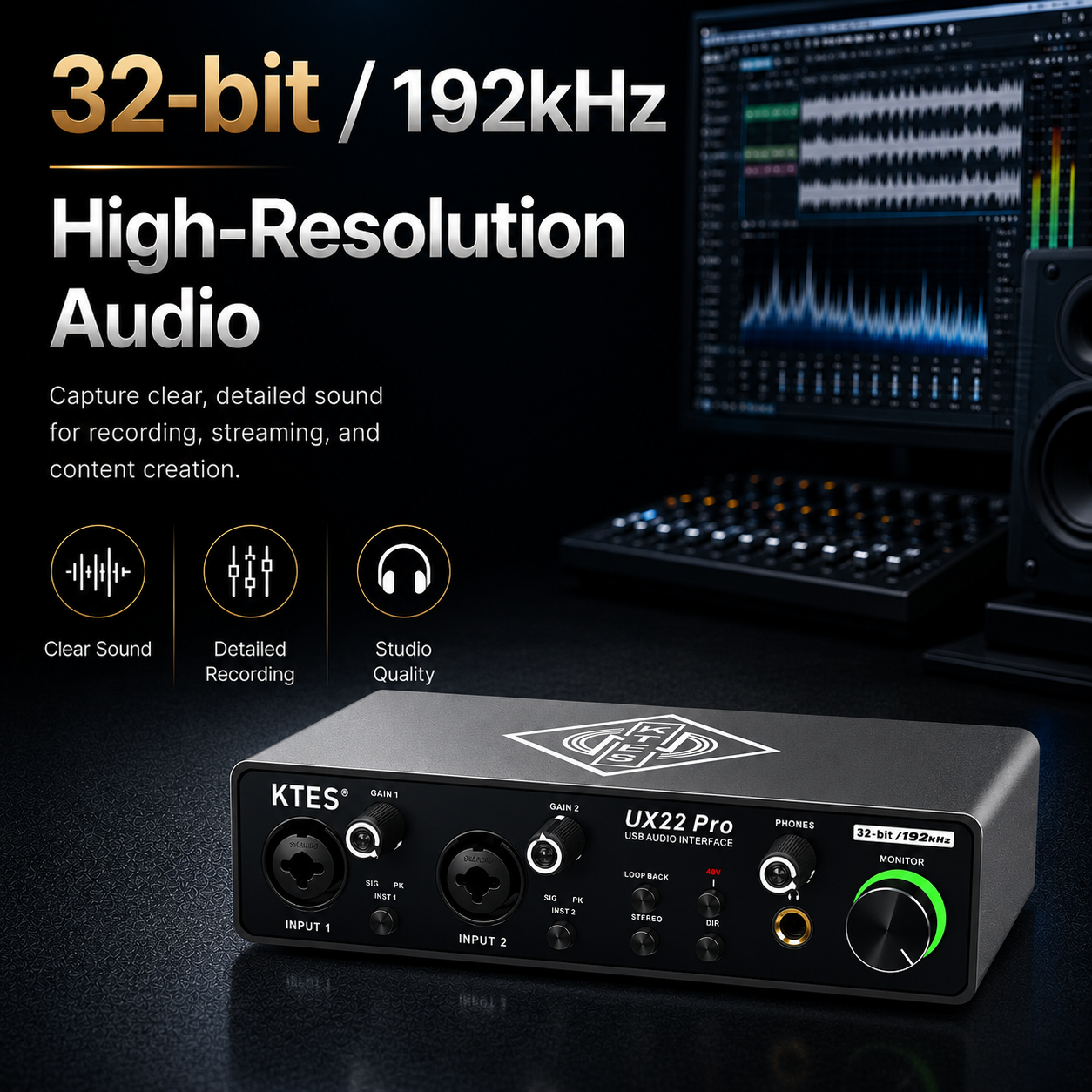 UX22 Pro Audio Interface 192kH - Audio Music Tiktok บทวิจารณ์และราคา