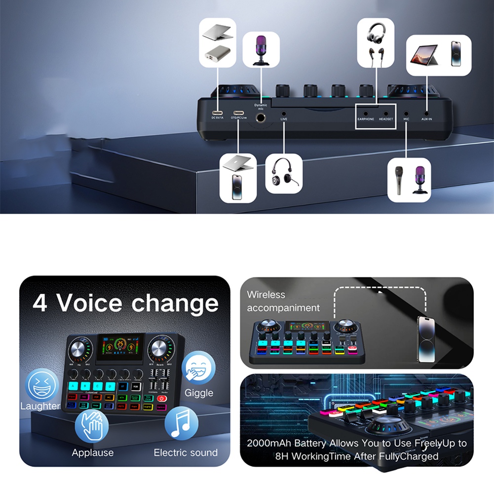 A20I Audio Mixer, Live Sound C - Audio Music Changer บทวิจารณ์และราคา