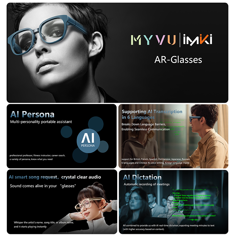 IMIKI AR Glasses Google Assist - Audio Music Google บทวิจารณ์และราคา