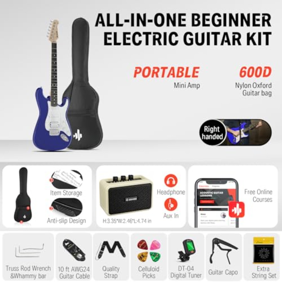 Electric Guitar Kit for Beginn - Guitar Capo Clip บทวิจารณ์และราคา
