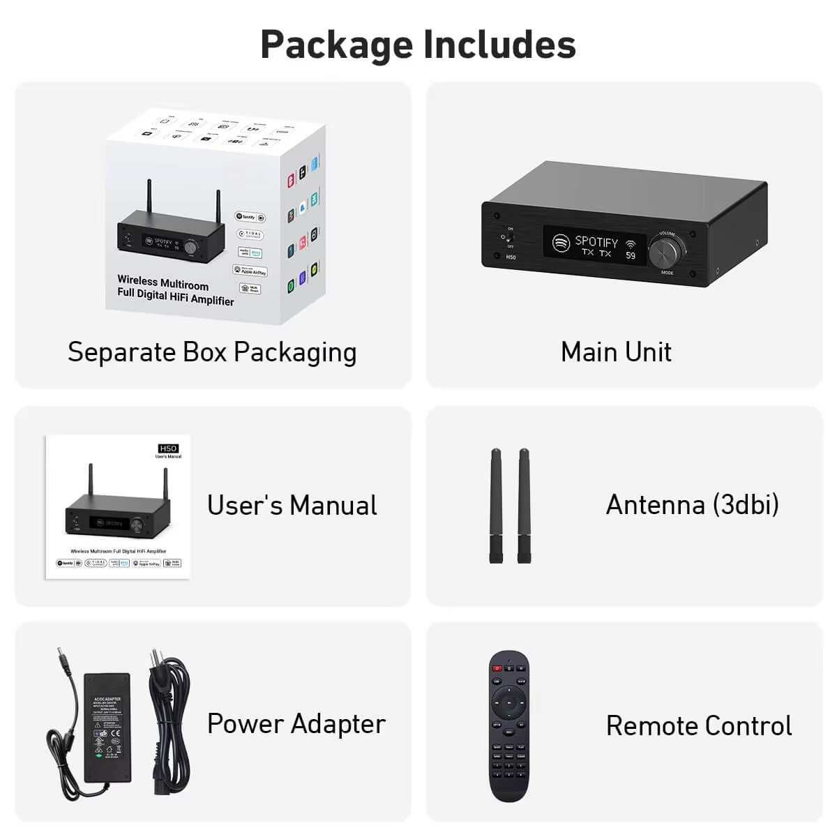 50Wx2 Wireless AirPlay2 HDMI A - Audio Music Google บทวิจารณ์และราคา