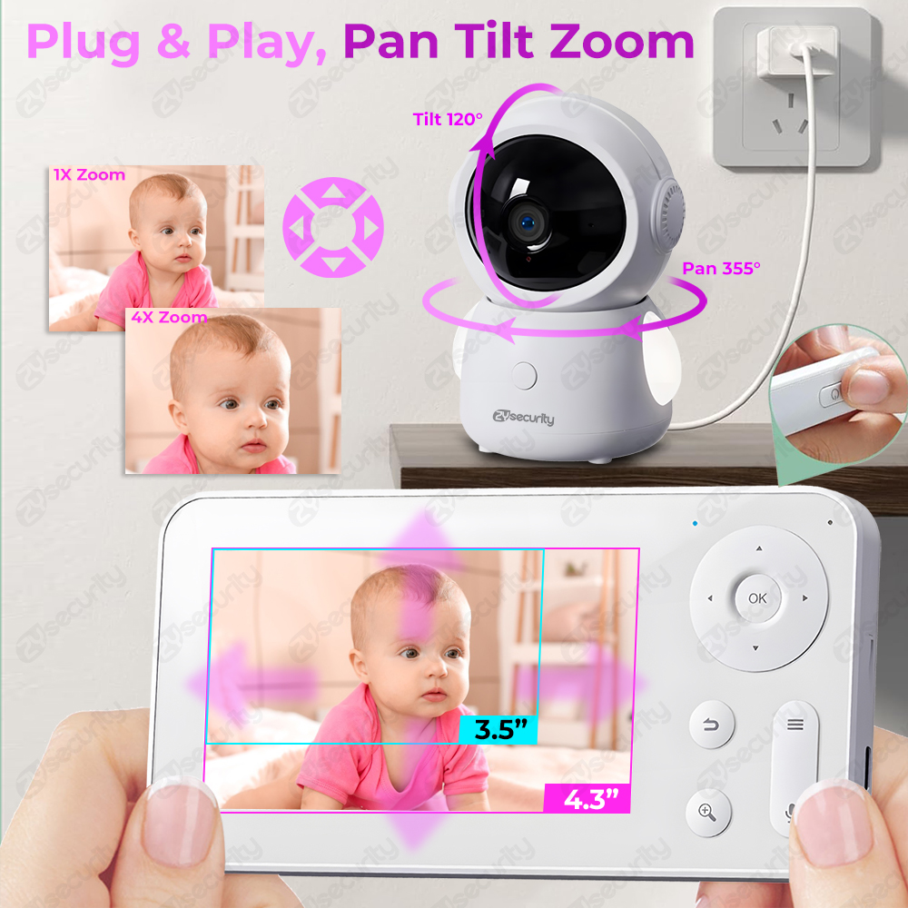 2K 3MP Two Camera WiFi Baby Mo - Audio Music Google บทวิจารณ์และราคา