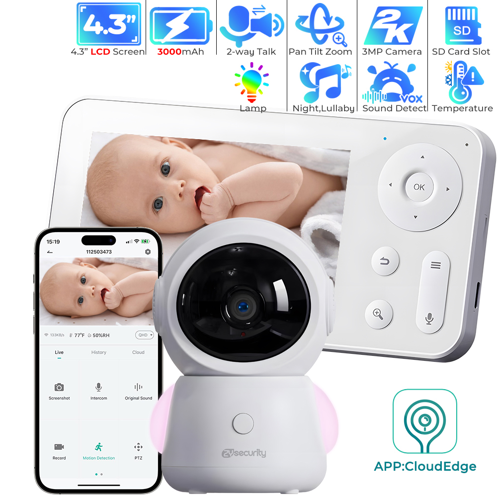 2K WiFi Baby Monitor with App, - Audio Music Google บทวิจารณ์และราคา