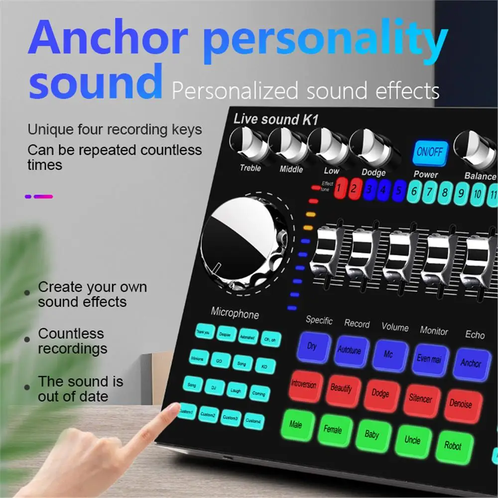 K1 Live Sound Card Voice Chang - Audio Music Changer บทวิจารณ์และราคา
