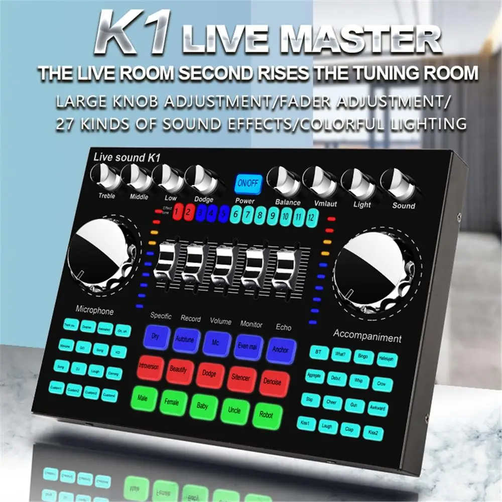 K1 Live Sound Card Voice Chang - Audio Music Changer บทวิจารณ์และราคา