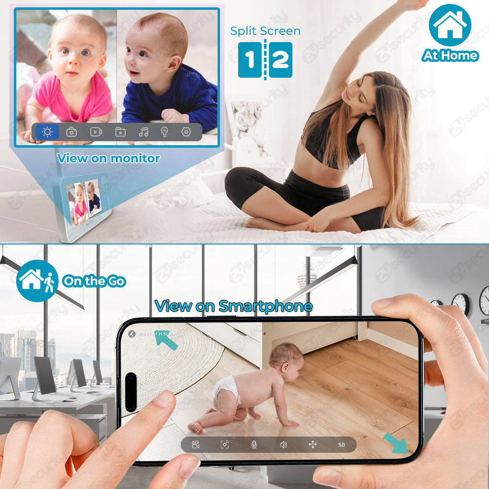 2K UHD WiFi Baby Monitor with  - Audio Music Google บทวิจารณ์และราคา