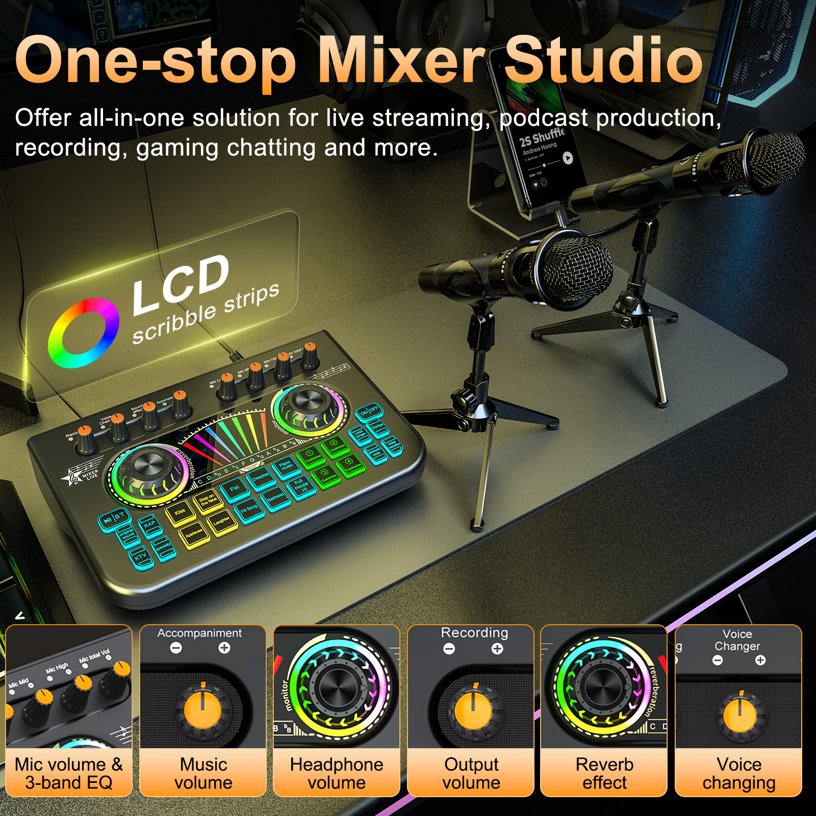 Tenlamp Sound Board for Pc/Pho - Audio Music Changer บทวิจารณ์และราคา