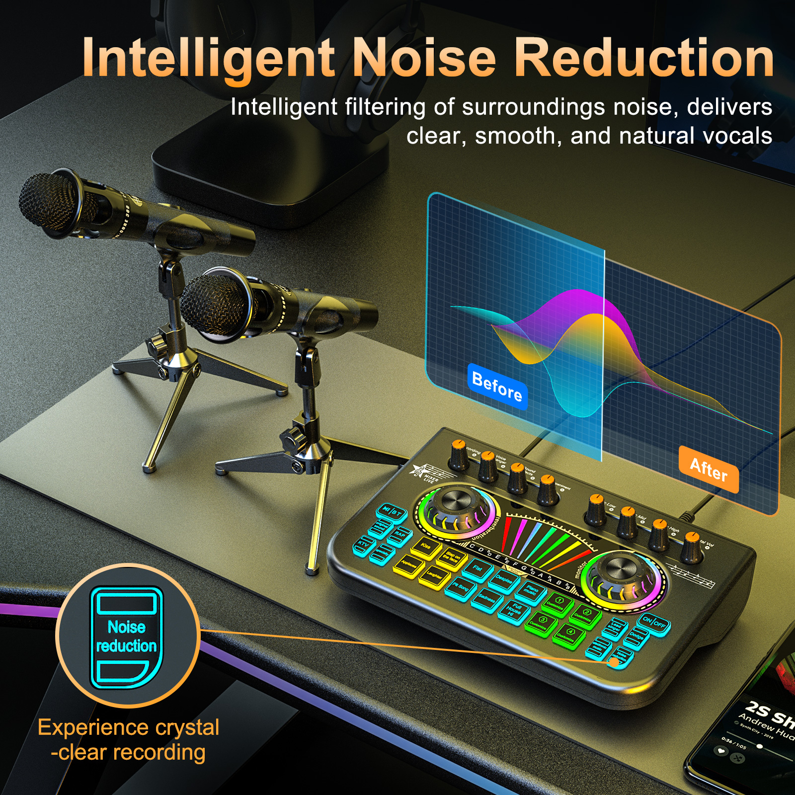 Tenlamp Sound Board for Pc/Pho - Audio Music Changer บทวิจารณ์และราคา