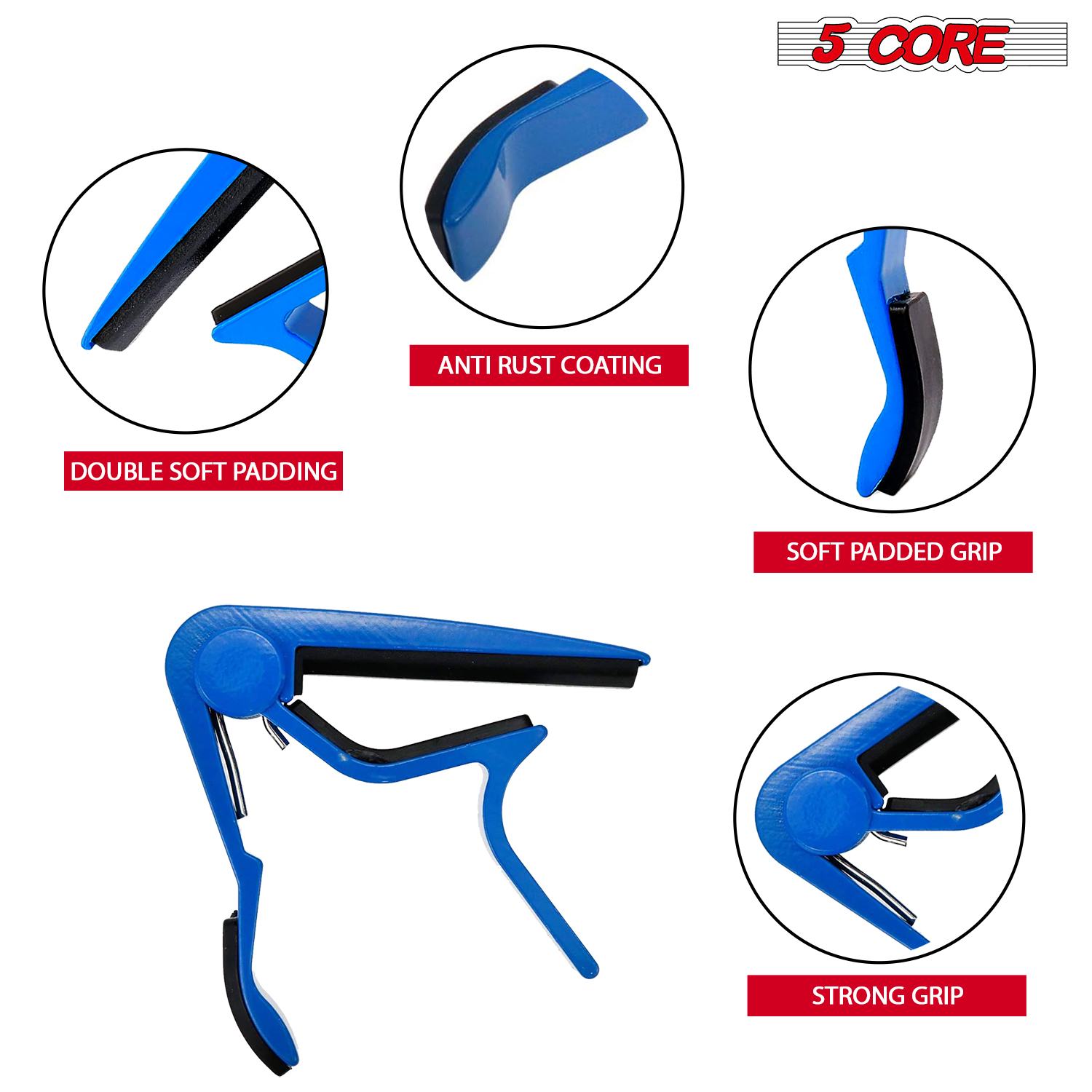 5Core Capo 4Pcs Acoustic Elect - Guitar Capo Clip บทวิจารณ์และราคา