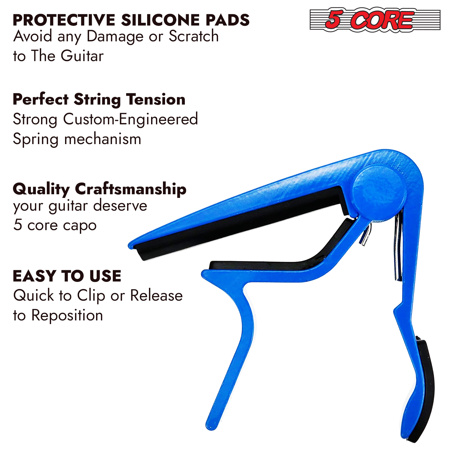 5Core Capo 4Pcs Acoustic Elect - Guitar Capo Clip บทวิจารณ์และราคา