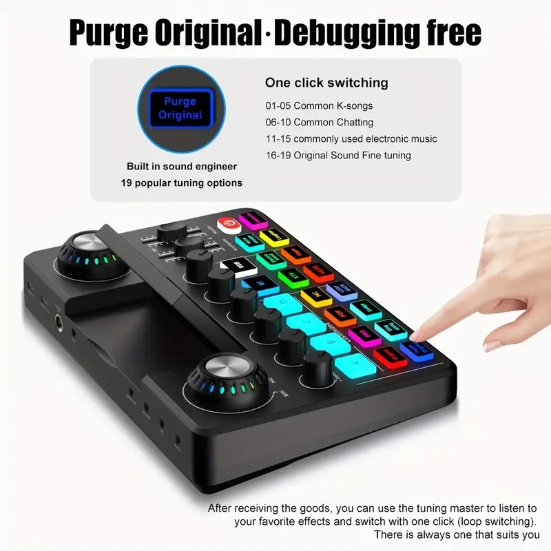 Audio Mixer, Live Sound Card w - Audio Music Changer บทวิจารณ์และราคา