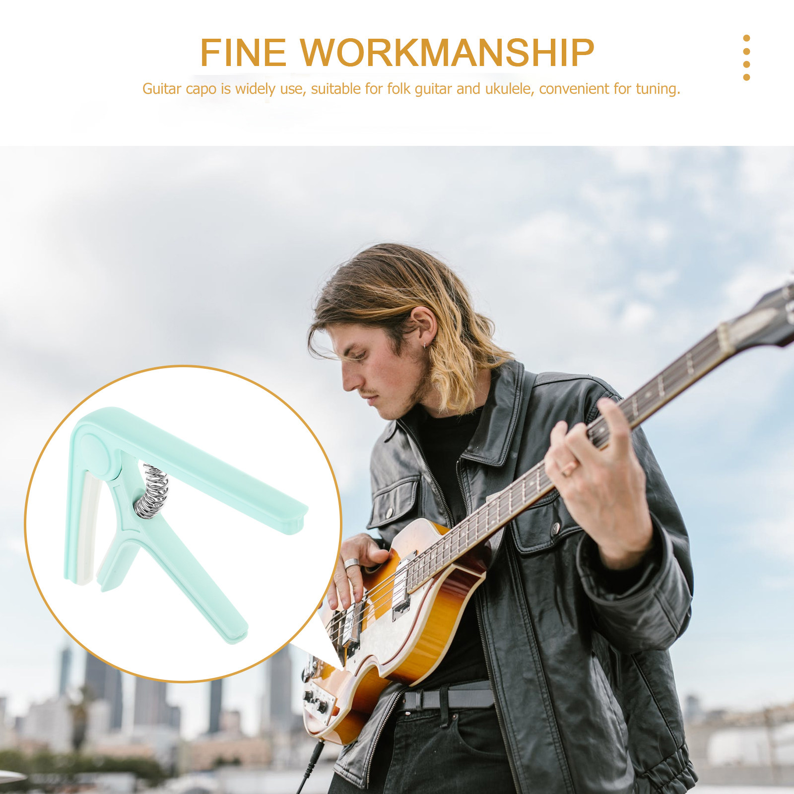 2Pcs Folk Guitar Capo Plastic  - Guitar Capo Clip บทวิจารณ์และราคา